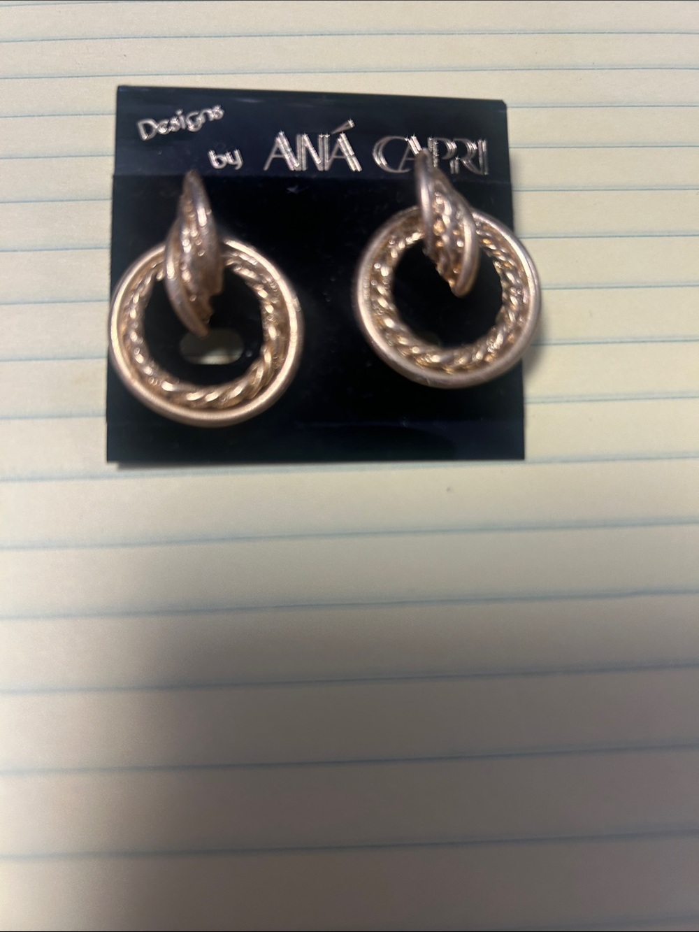 Nina Capri Gold-Tone Braided Hoop Drop Earrings
